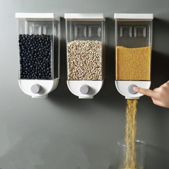 1.5kg-1500ml-Self-Adhesive-Cereal-Dispenser-Wall-Mounted-Box-Media