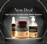 (NEW DEAL) PACK OF 3 ITEMS (KERATIN HAIR MASK, SHAMPOO AND HAIR SERUM)