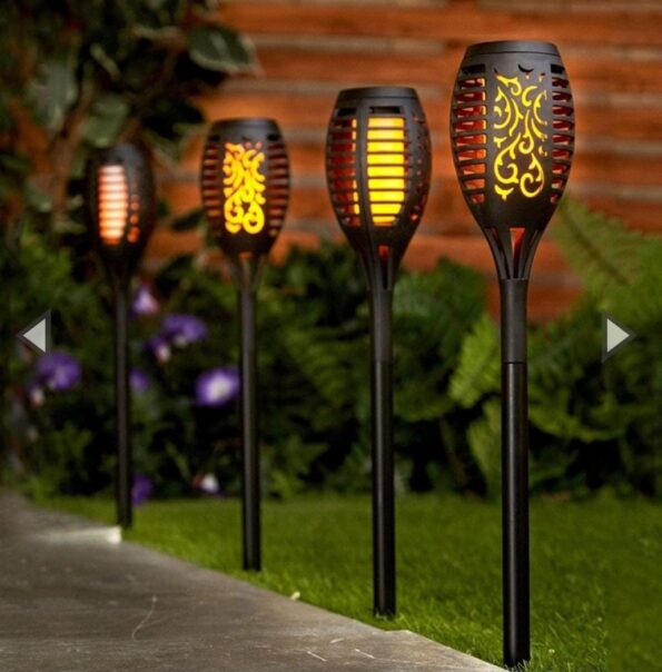 Solar Torch Lights With Flickering Flames