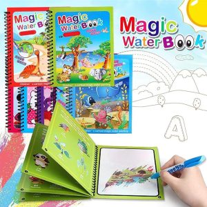 8 Pages Invisible Ink Magic Book With Pen (Random Design)