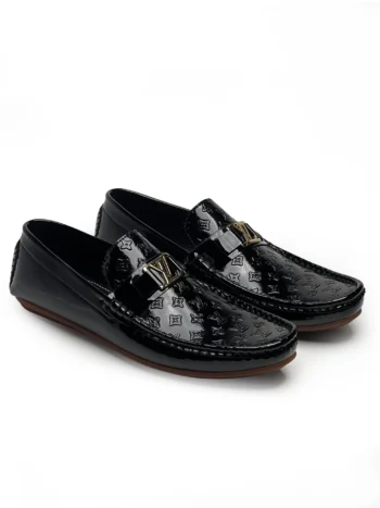 LV Shiny Loafers Men Shoes