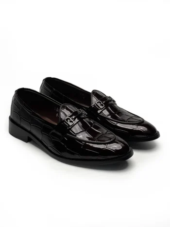 Mehroon Shiny Crocks Men Shoes